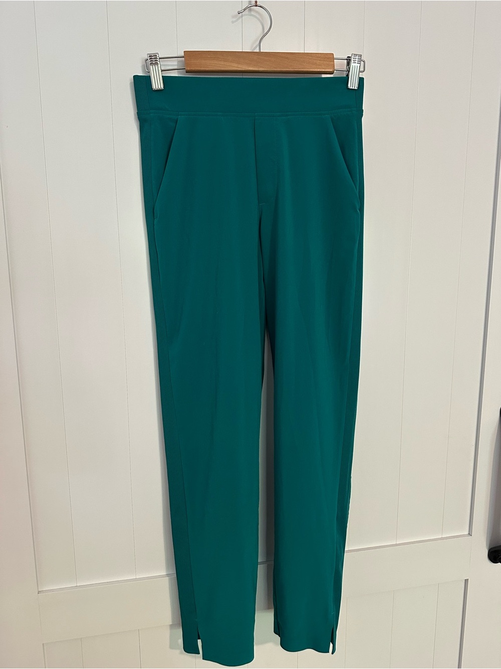 Athleta Teal Straight-Leg Pull-On Pants
